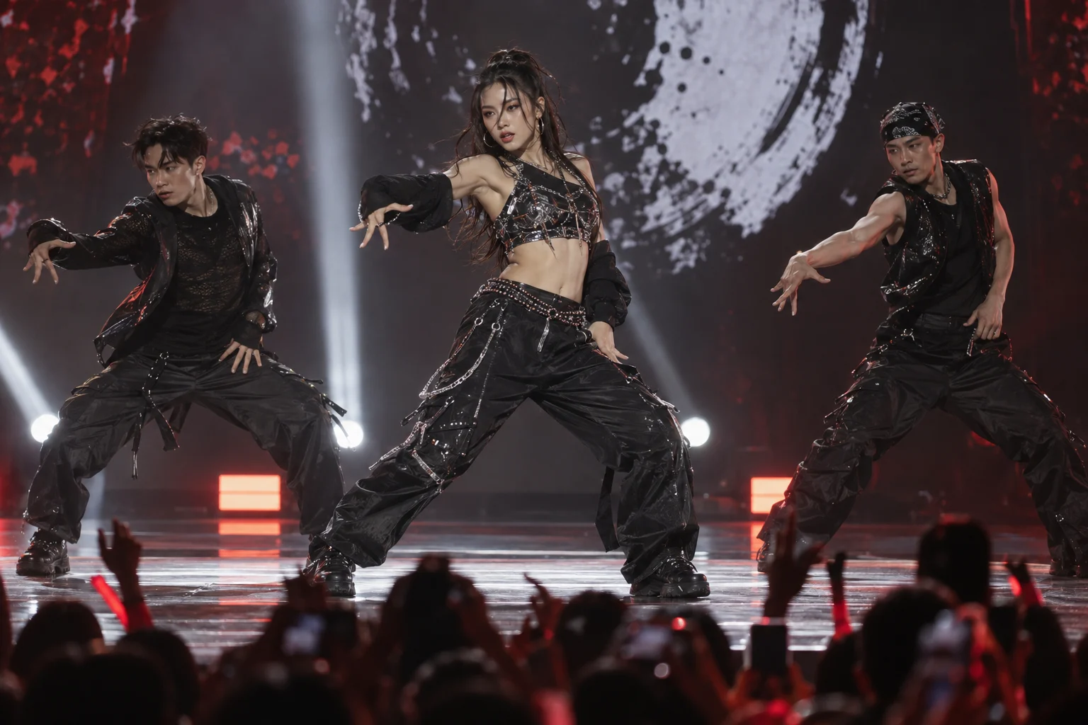 A group of dancers performing on stage
