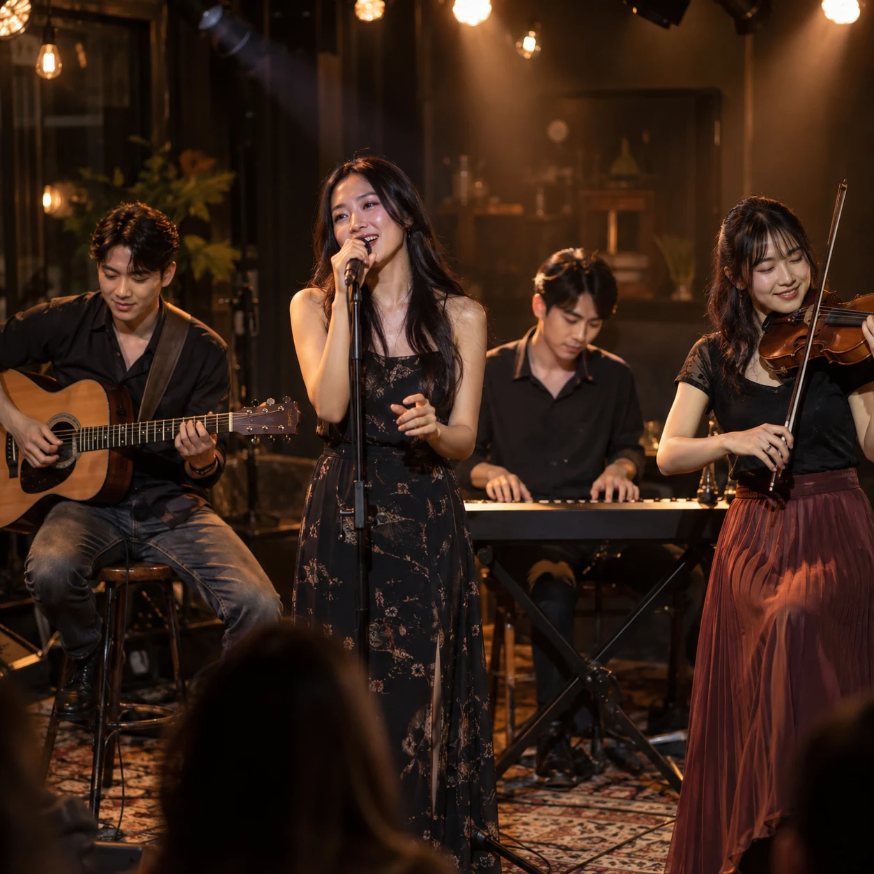 Band & Live Music Phố Ánh Trăng biểu diễn