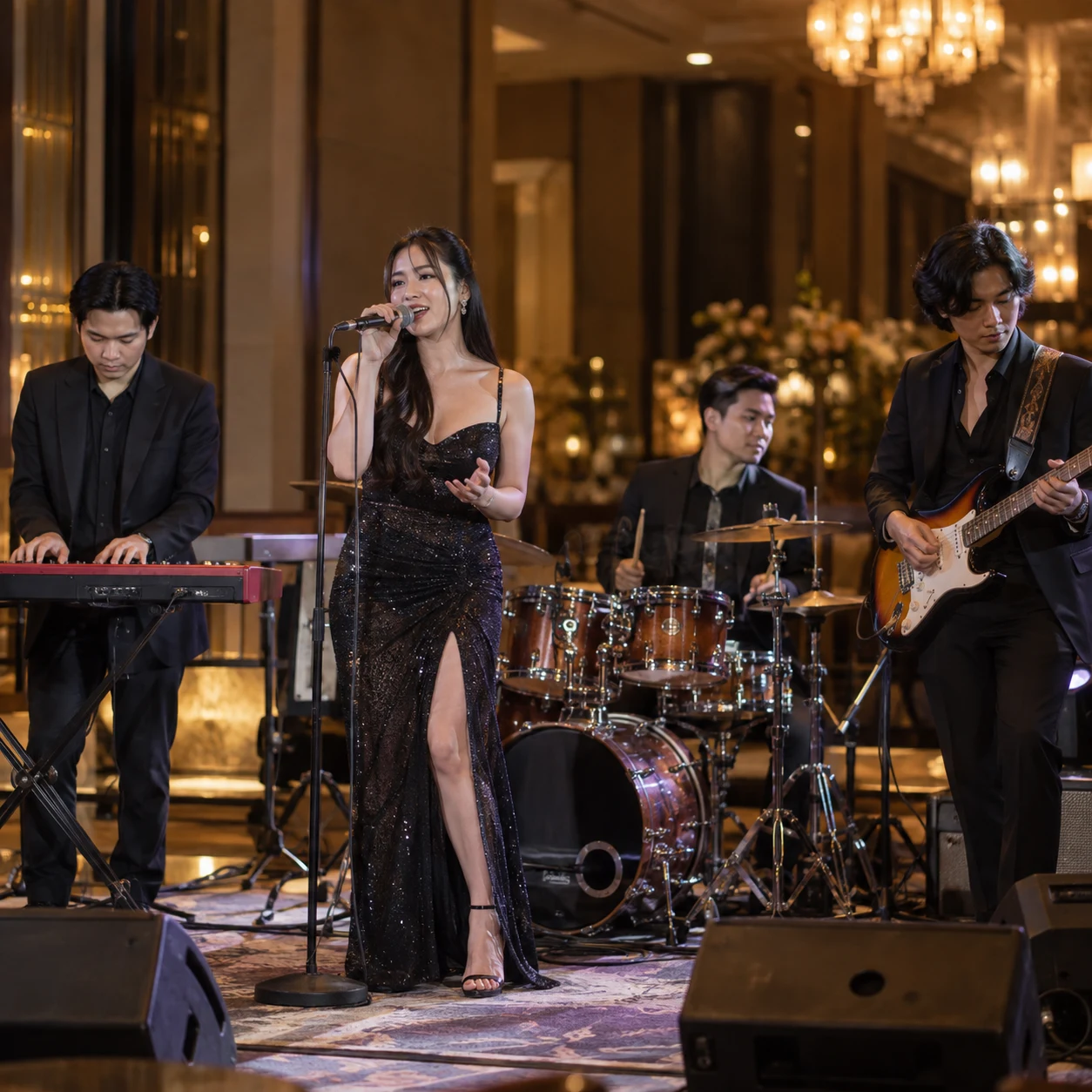 Band & Live Music Mây Bốn Mùa biểu diễn